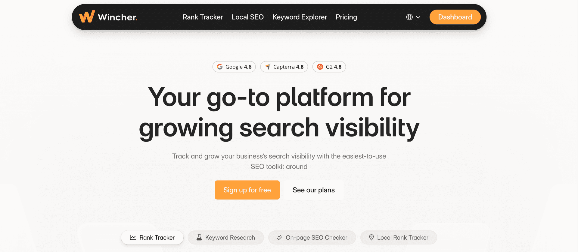 Wincher daily SEO rank tracking