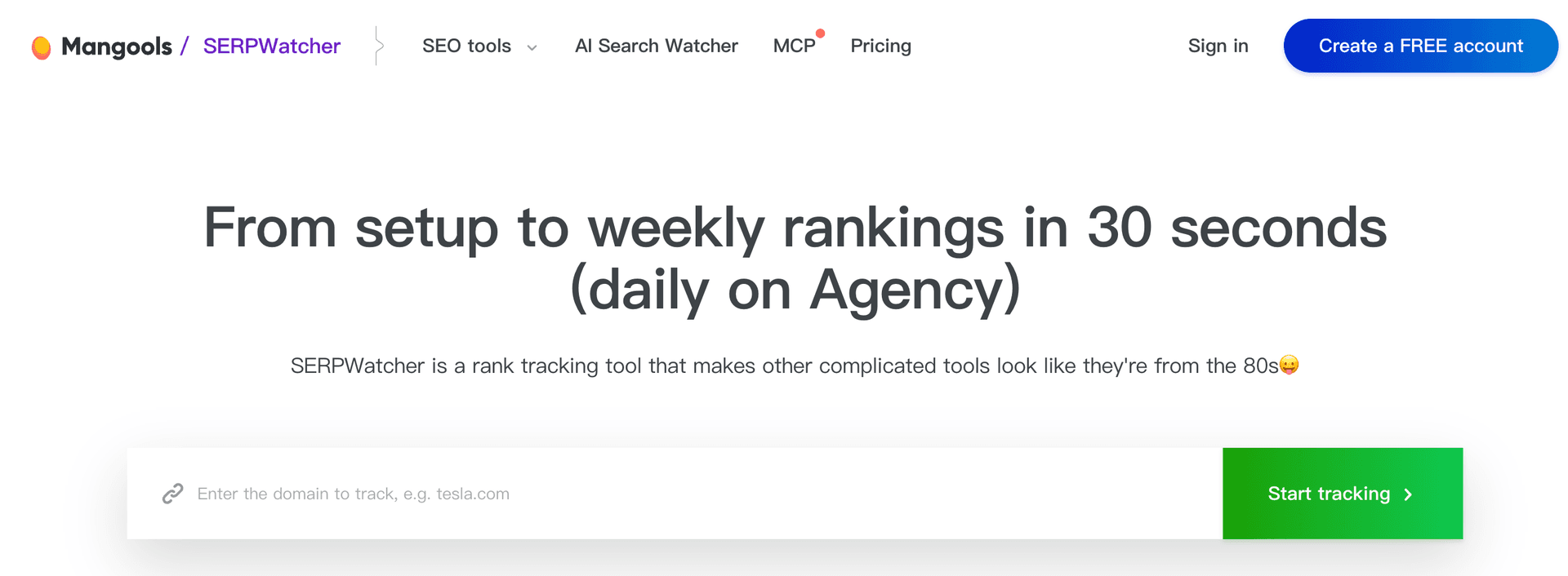 Mangools SERPWatcher affordable keyword rank tracking 