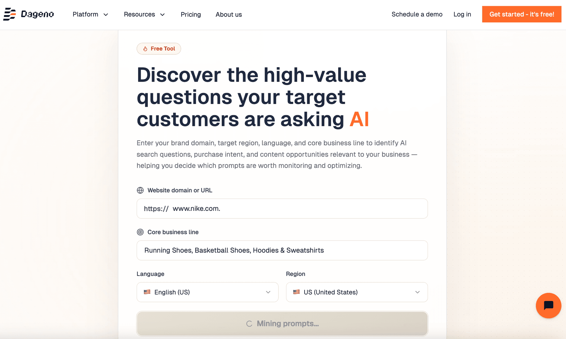 Dageno AI Free Prompt Miner