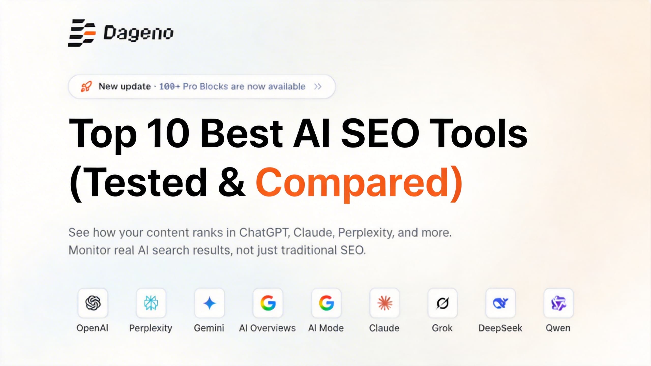 2026 年十大最佳 AI SEO 工具对比