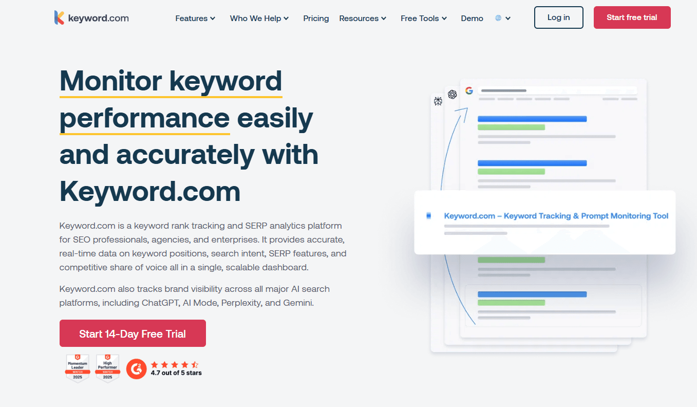 Keyword.com 排名跟踪截图
