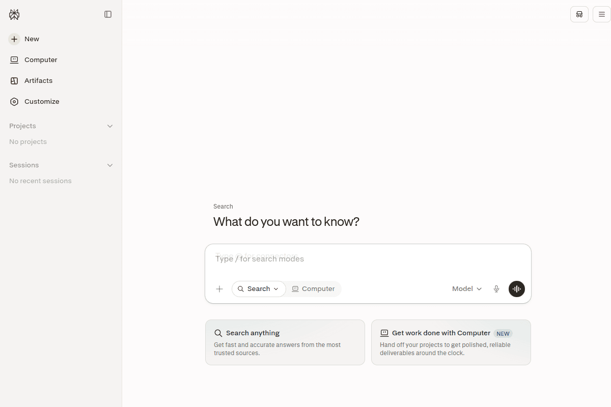 Perplexity research screenshot