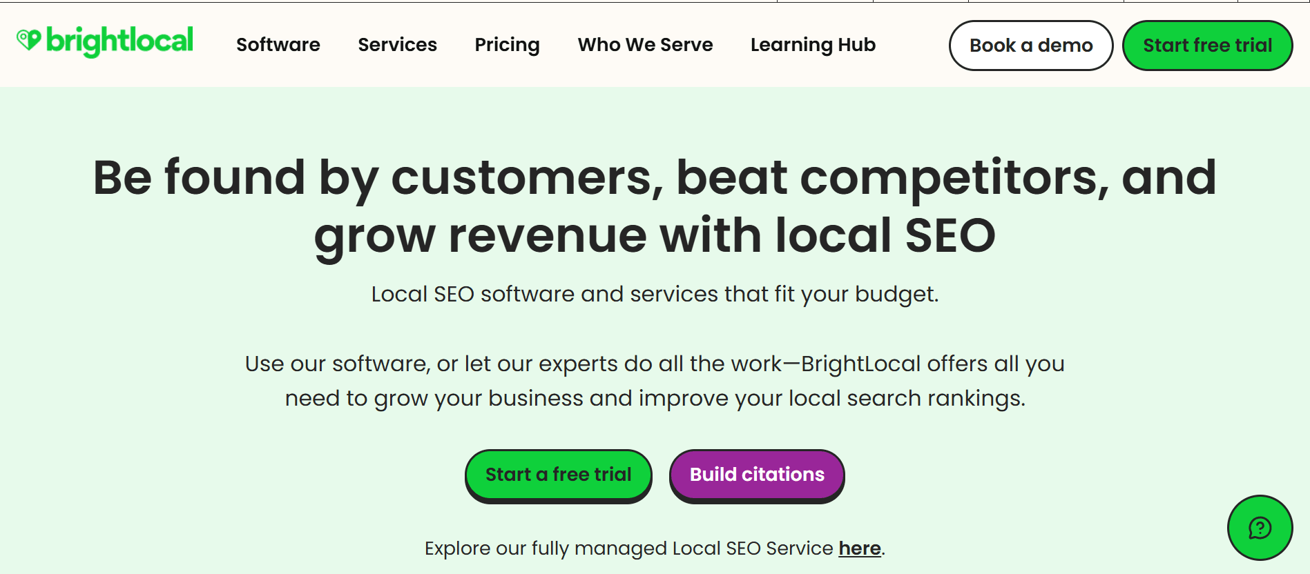 BrightLocal 本地 SEO 截图