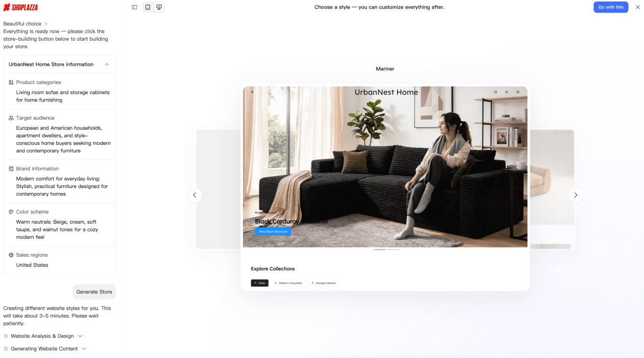 Shoplazza AI Store Builder