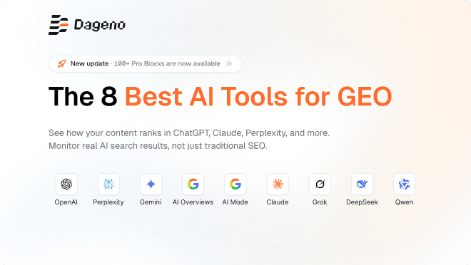 2026년 GEO를 위한 최고의 AI 도구 8가지