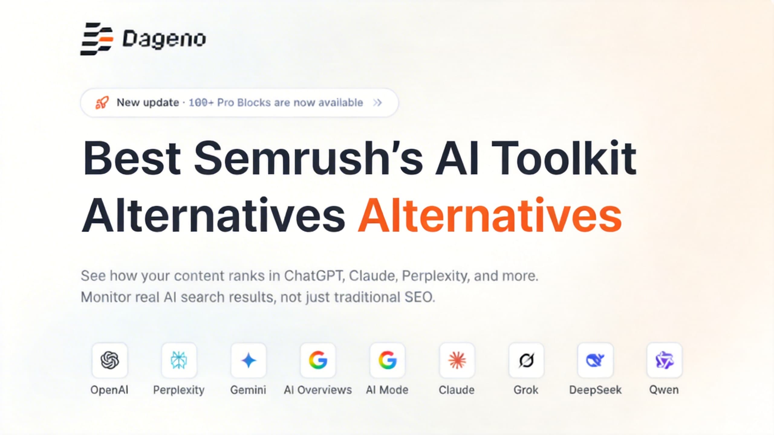 2026년 최고의 Semrush AI Toolkit 대안 7가지: 완벽 비교