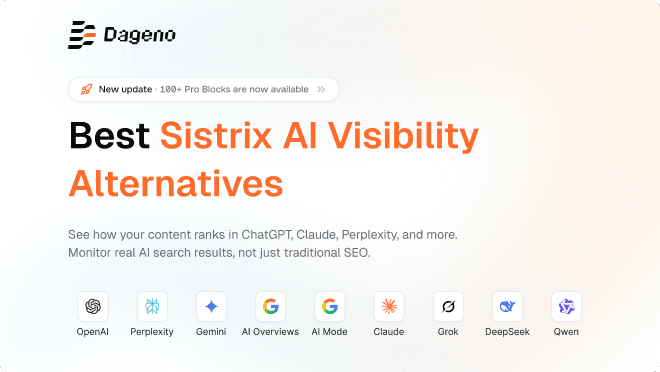 2026년 최고의 SISTRIX AI 가시성 대안 7가지