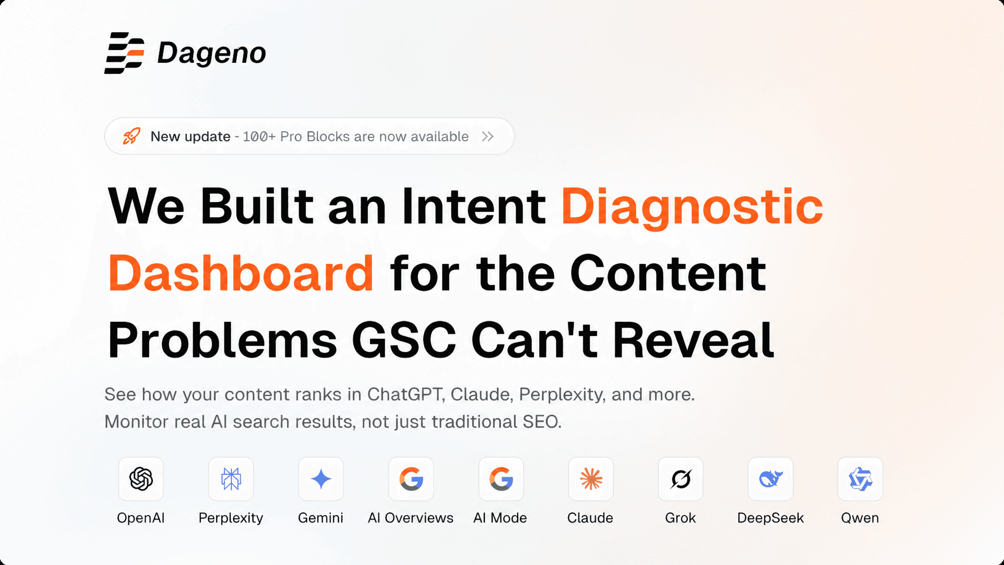 Nous avons créé un tableau de bord de diagnostic des intentions pour révéler les problèmes de contenu que GSC ne peut pas détecter
