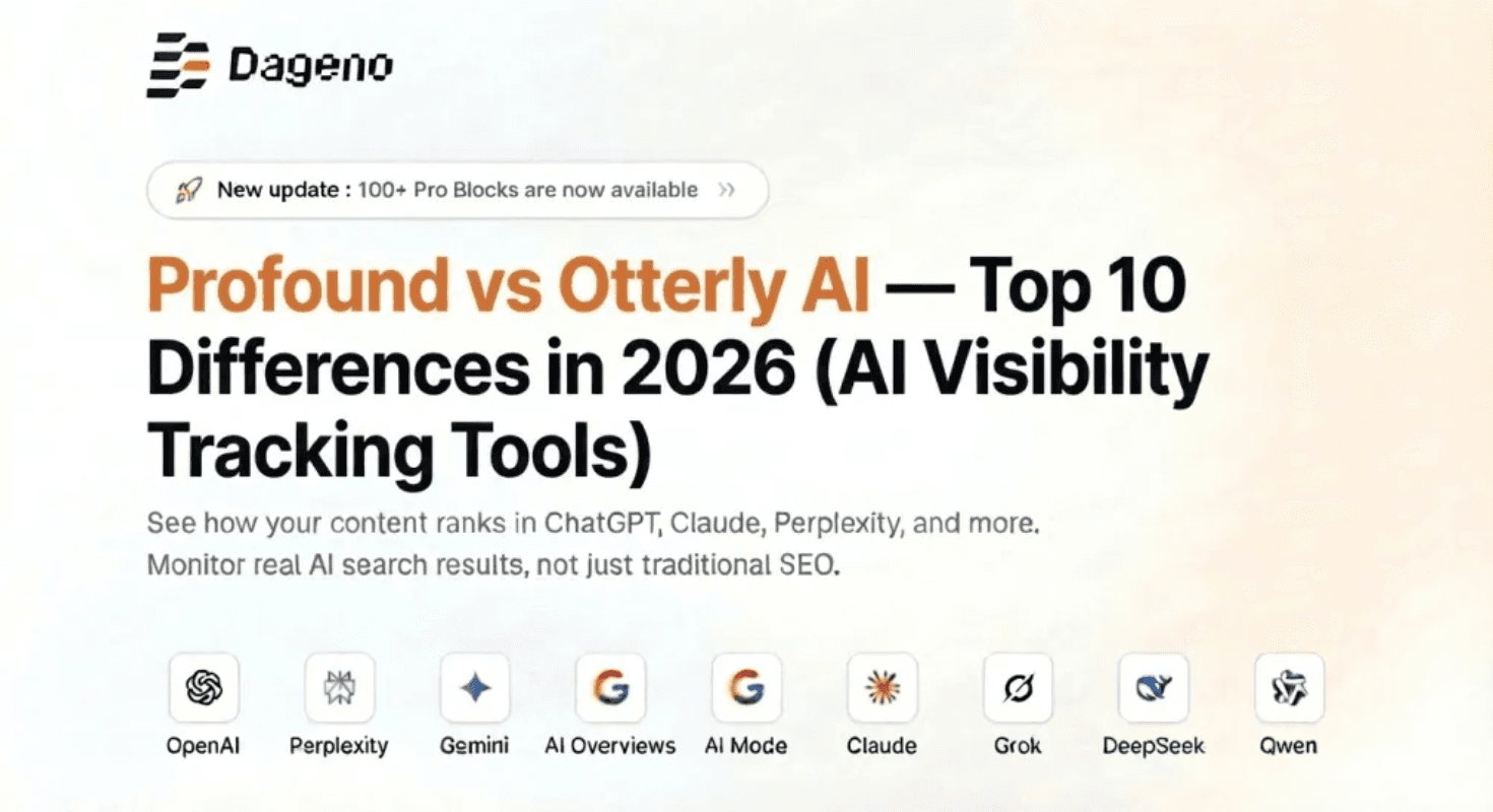 Profound와 Otterly AI 비교 — 2026년 주요 차이점 10가지 (AI 가시성 추적 도구)