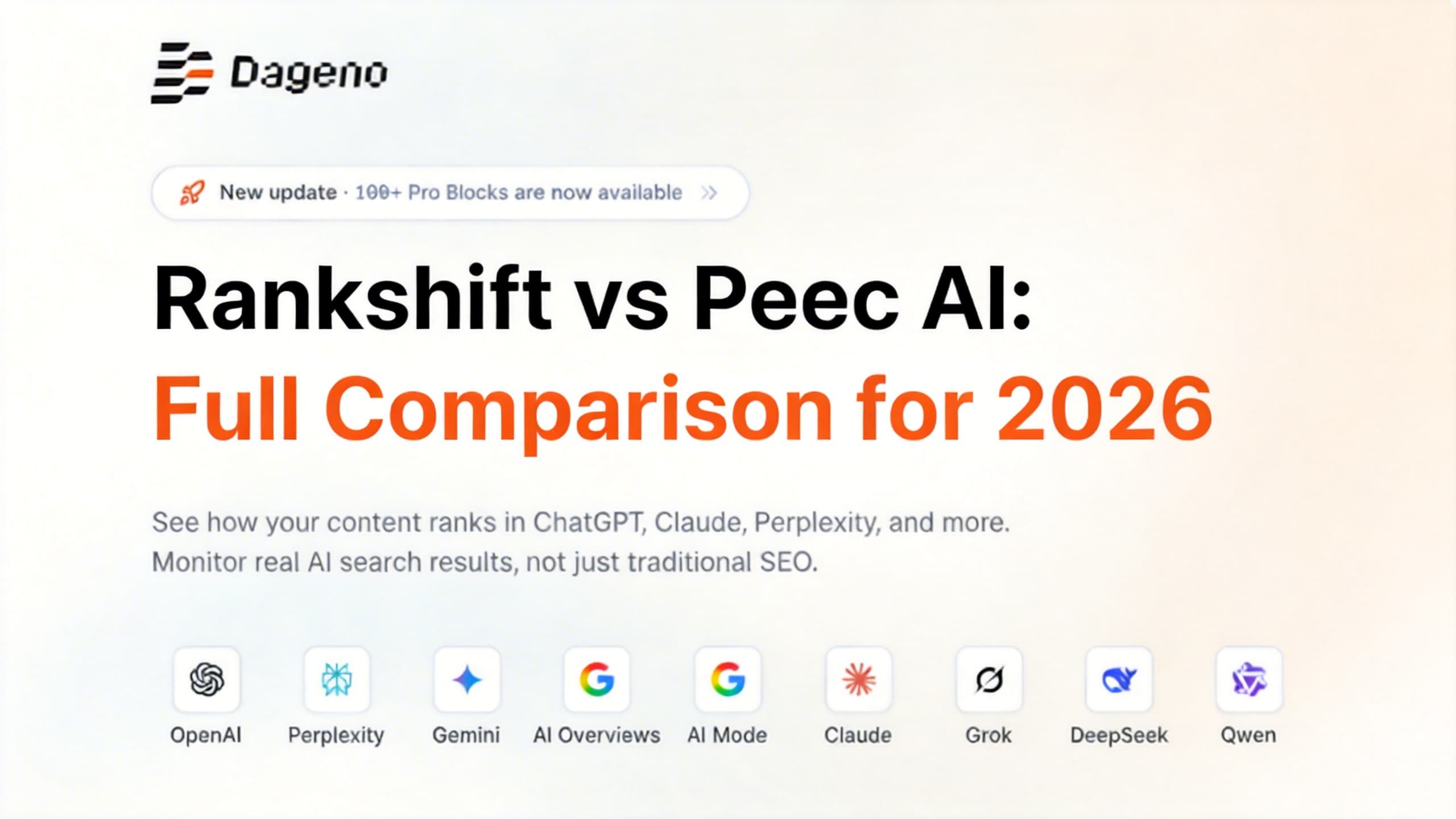 Rankshift 与 Peec AI:2026 完整比较