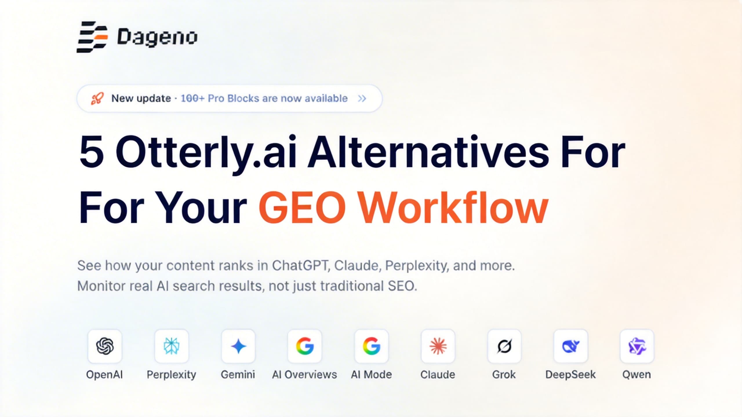 GEO 워크플로를 위한 Otterly.ai 대안 5가지