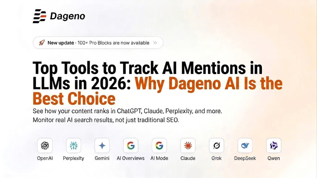 2026년 LLM 내 AI 언급 추적을 위한 최고의 도구: Dageno AI가 최선의 선택인 이유