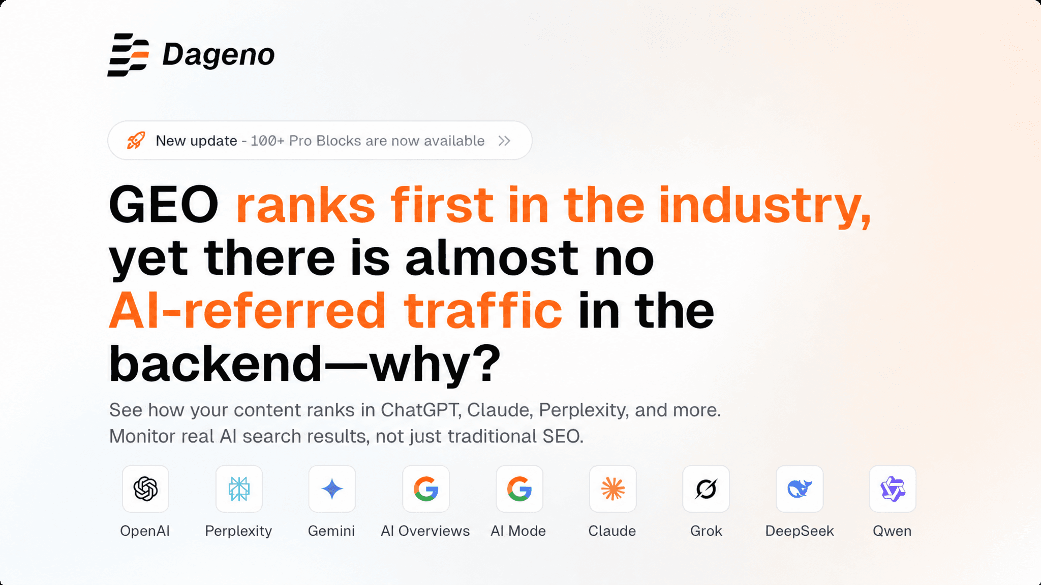 GEO ranks first in the industry, yet there is almost no AI-referred traffic in the backend—why?